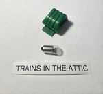 Lionel Sw & Tw Transformer Green Lens 21-6 With 53 Bulb New Mfg In Usa. Fixed Price $6.75.