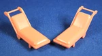 Plasticville #1406-79 Playground Outdoor Furniture 2 Chase Lounges. Fixed Price $10.50.