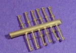 O/ON3/ON30 11" Clamp Style Handrail Posts Wiseman Back Shop Brass Parts BS-056. Fixed Price $6.00.