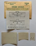 Champ Ho Decal-pennsylvania/prr Cabin Car (caboose)-small Shadow Herald #HC-121. Fixed Price $6.25.