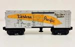 Lionel Postwar Western Pacific Operating Box Car W/ White Figure 3474. Fixed Price $14.95.