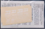 Walthers No. 219-01 Bn, Covered Hopper, Gondola, Flat Car, Stock Decals. Fixed Price $8.00.