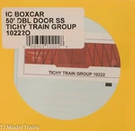 Tichy Train Group #10222O Boxcar 50' Dbl Door Ss (decal). Fixed Price $5.40.