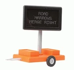 Miniatronics 8550501 Road Narrows Merge Right Sign W/ 3V Transformer. Fixed Price $47.99.