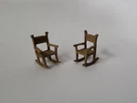 Arttista #1158 - Two (2) Rocking Chairs Scale Details Model Trains New. Fixed Price $11.95.