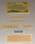 Champ Ho Decal-western Maryland/wm Diesel Locomotive-yellow Lett #EH-83. Fixed Price $6.50.
