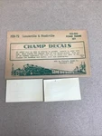 Champ Decals Ho Scale HN-72: Louisville Nashville L&n Road Name Set White. Fixed Price $9.99.