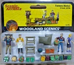 Woodland Scenics A2750 Accents Farmers Market & Figures (14 Pcs)(e). Fixed Price $27.85.