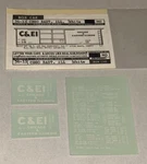 Walthers Ho Decal-chicago Eastern Illinois/c&ei Dbl Dr Box-red W/wh #934-36-11. Fixed Price $6.00.