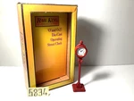 Mth Rail King # 30-1061 Operating Die-cast Street Clock ,ob, Insert, Instructio. Fixed Price $35.00.