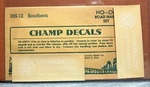 Champ Ho Scale Southern Road Name Decal Set # HN-12. Fixed Price $7.20.