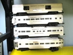 Lionel Gauge Passenger Cars (4). Fixed Price $200.00.