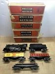Lionel Pre-war Gauge 1666 Steam Locomotive 2666W Tender 3 Car Freight Set. Fixed Price $229.00.