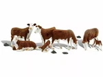 Woodland Scenics A2767 Train Figures Hereford Cows & Calf - New Pack. Fixed Price $28.49.