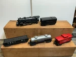Lionel Steam Engine 1654 And Freight Cars Gauge Set 1431W From 1947. Fixed Price $65.00.