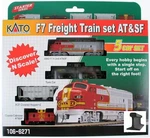 Kato Scale Santa Fe F-7 Freight Train Set & 4 Cars 106-6271DCC. Fixed Price $248.73.