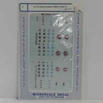 Microscale Decals: Great Northen Rr Loco RDC-3 1936-70. Fixed Price $8.50.