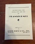 Marx Trains Transformer Instructions Manual Post War. Fixed Price $15.00.