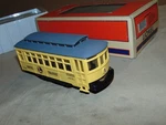 Lionel 18431 Transit Motorized Trolley + Box. Fixed Price $55.00.