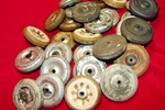 Marx Toys Wheels/ Tires,lot Of 12, Embossed Louis 2" Made In Usa,. Fixed Price $13.95.