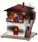 Lionel 6-14104 Animated Burning Switch Tower Nib. Fixed Price $87.29.