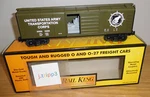 Mth Railking 30-74225 U.s. Army Dodx Rounded Roof Boxcar Generator Gauge Train. Fixed Price $59.95.