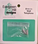 Evergreen Hill Scale Wall Telephone Metal Detail Part Kit 2 Rail. Fixed Price $6.00.