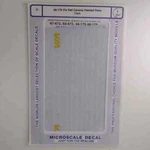 Microscale Decals: Via Rail Canada Painted Pass Cars. Fixed Price $12.95.