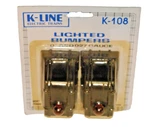 Scarce K-line K-108 Pair Lighted O-gauge Tube Track Bumpers New Old Stock. Fixed Price $17.95.