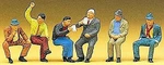 Preiser Pedestrians Seated #3 (6) - Model Railroad Figures Ho Scale #10097. Fixed Price $21.89.