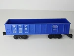 Marx - New York Central Nyc Gondola Blue Plastic #715100 No Box. Fixed Price $9.99.