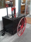 Antique Bowser & Co. Portable Wheeled Self Measuring Oil Despensing Pump Cart. Fixed Price $3750.00.