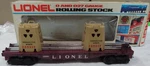 Lionel O-gauge #9389 Radioactive Waste Rail Flatcar W/ Flashing Containers. Fixed Price $45.99.