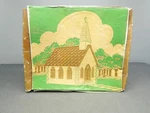 Scale Vintage Plasticville CC-8G Church Grey Roof Green Box Complete, Unbroken. Fixed Price $9.95.