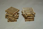 Scale Laser Cut Kit, Makes 12 Wood Pallets For Mth Lionel Weaver Trains. Fixed Price $8.75.