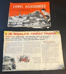 Lionel Accessories 1953 Toy Train Original Catalog + Undated Cover. Fixed Price $9.00.