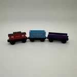 Sodor Scrap Line Purple Cars Gullane Thomas Britt Allcroft Wooden Trains. Fixed Price $23.99.